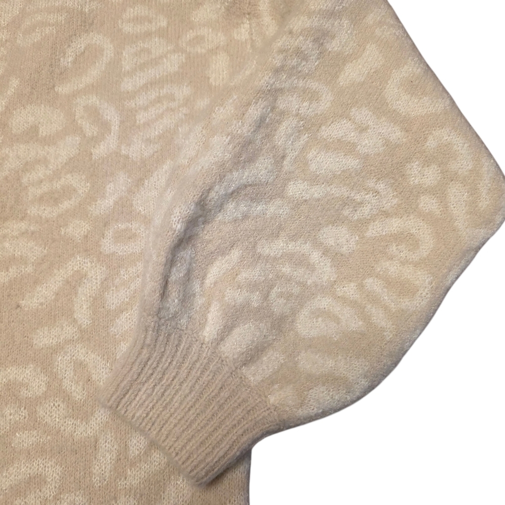 Lulu's RD Style Cream Leopard Patterned Sweater S… - image 9